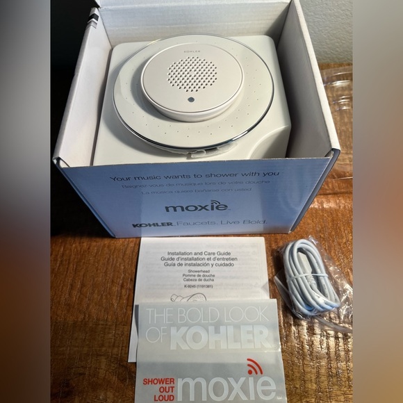 Kohler Moxie Showerhead Speaker in White brand new in box - Picture 1 of 8